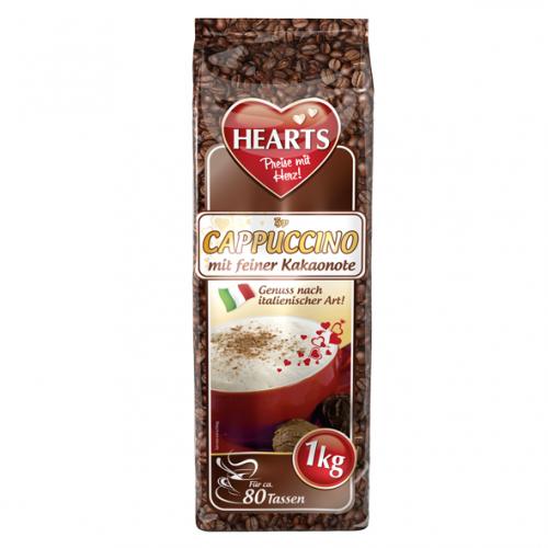 Hearts Cappuccino feine Kakaonote 10 x 1kg Typ Italienisch